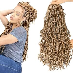 Brown Textured crochets locs Extensions